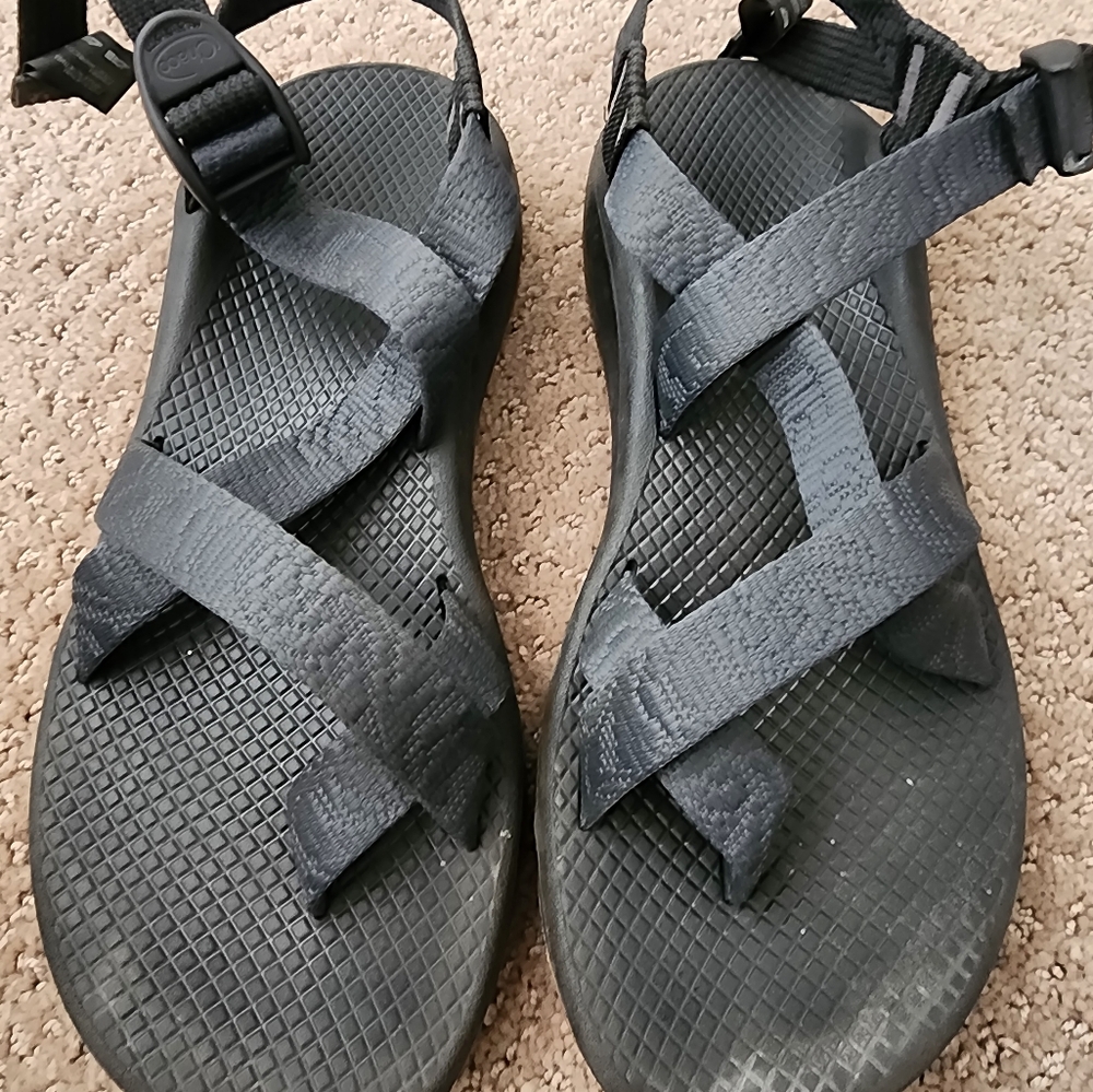 Chaco Black Adventure Sandals with Adjustable Straps